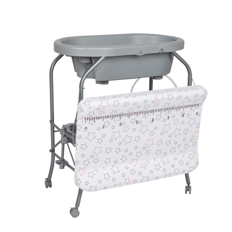 Zoomie Kids Motyka Changing Table with Pad and Basket Wayfair